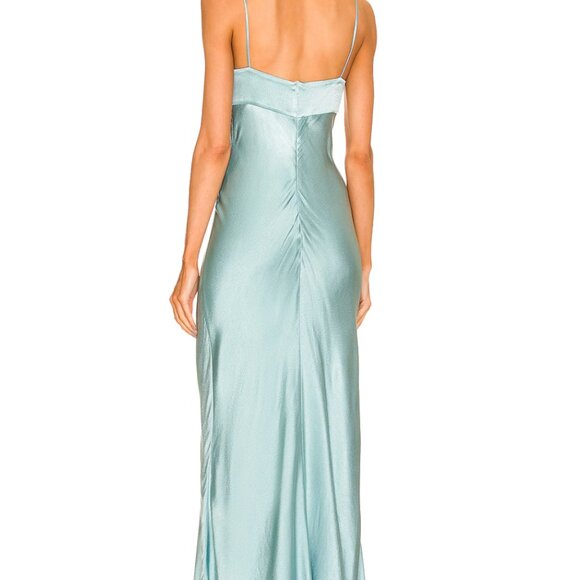 NWT Bec and Bridge Marley Maxi Silk Dress Sea Spray Blue Size 6 - Picture 2 of 7